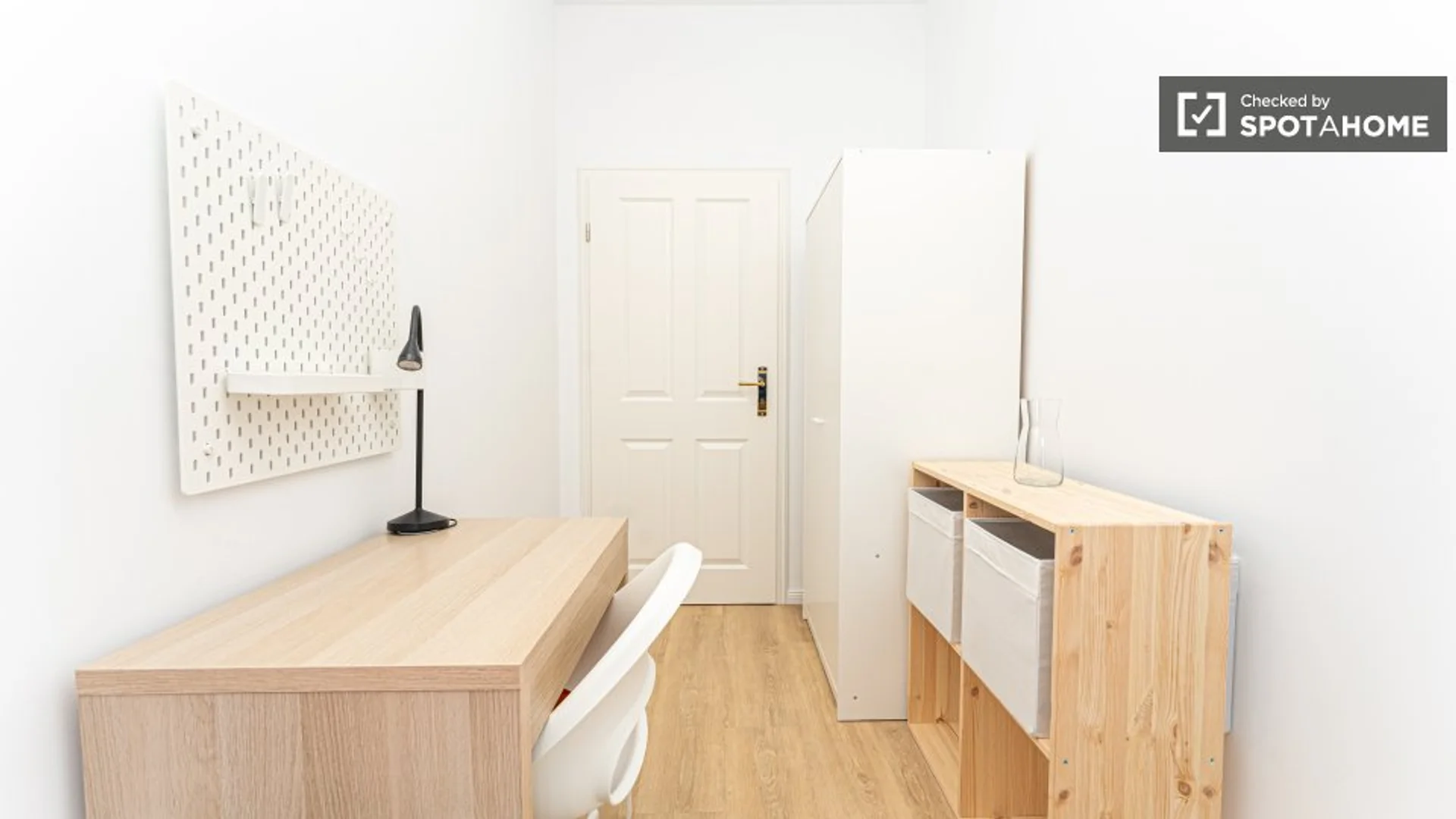 Student room in  with study area and shared facilities
