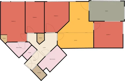 Stanza privata in residence in 53 Rue de la Garonne, immagine 6 di 6