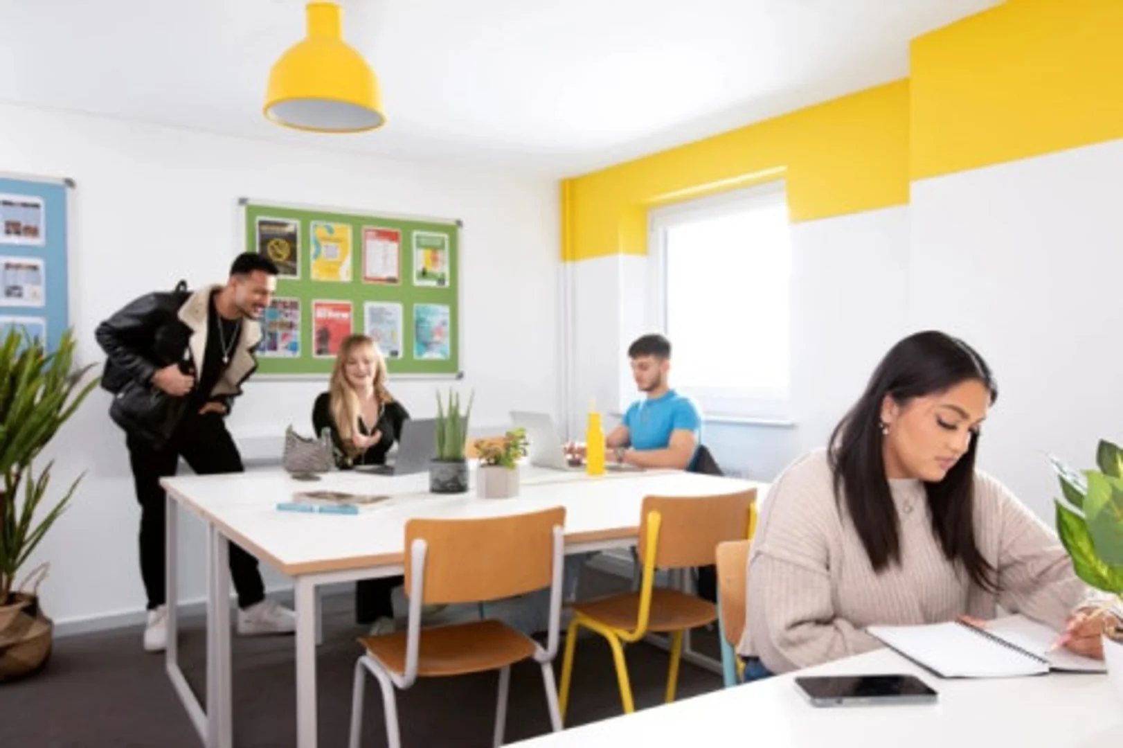 Student room in  with study area and shared facilities