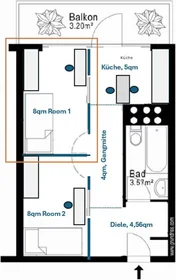 Private room at Drygalski-Allee, Solln, image 1 of 10