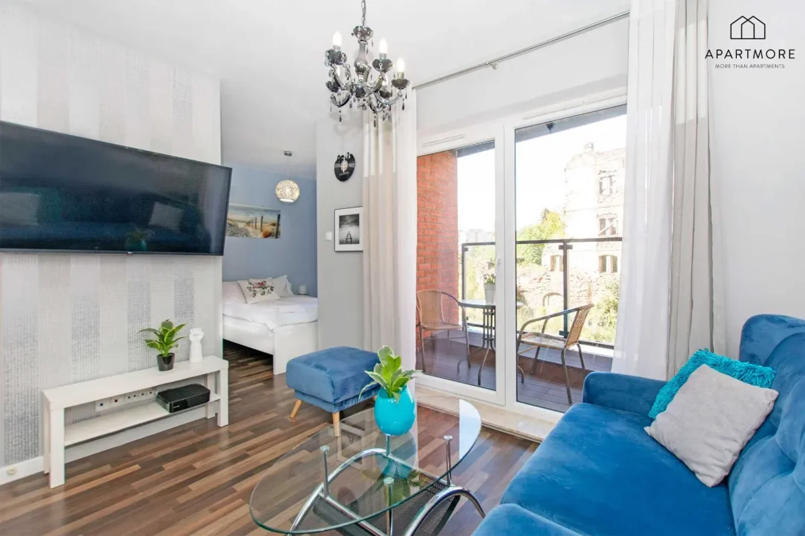 Apartamento estúdio totalmente equipado para estudantes em 