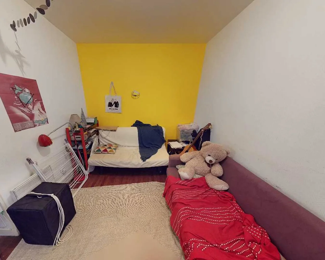 Chambre abordable pour les étudiants avec un bon éclairage dans