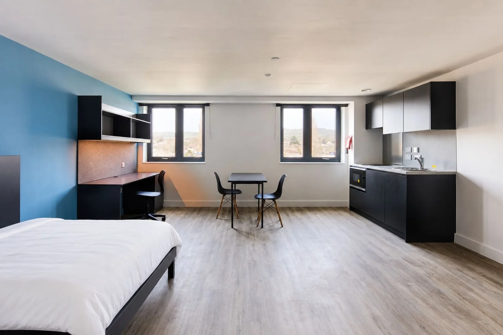 Apartamento estúdio compacto ideal para estudantes em 