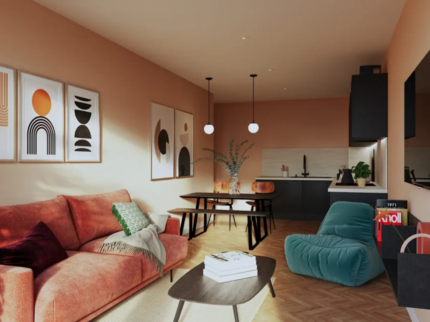 Quarto para alugar em apartamento de estudantes em , totalmente mobilado