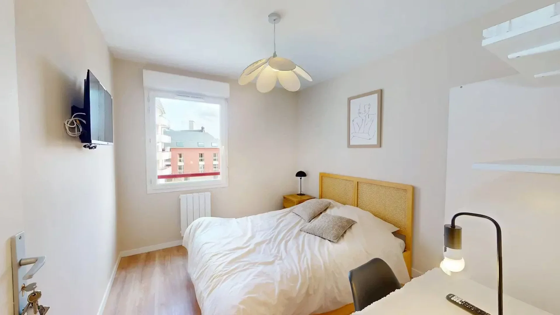 Chambre à louer dans un appartement d'étudiant à , entièrement meublée