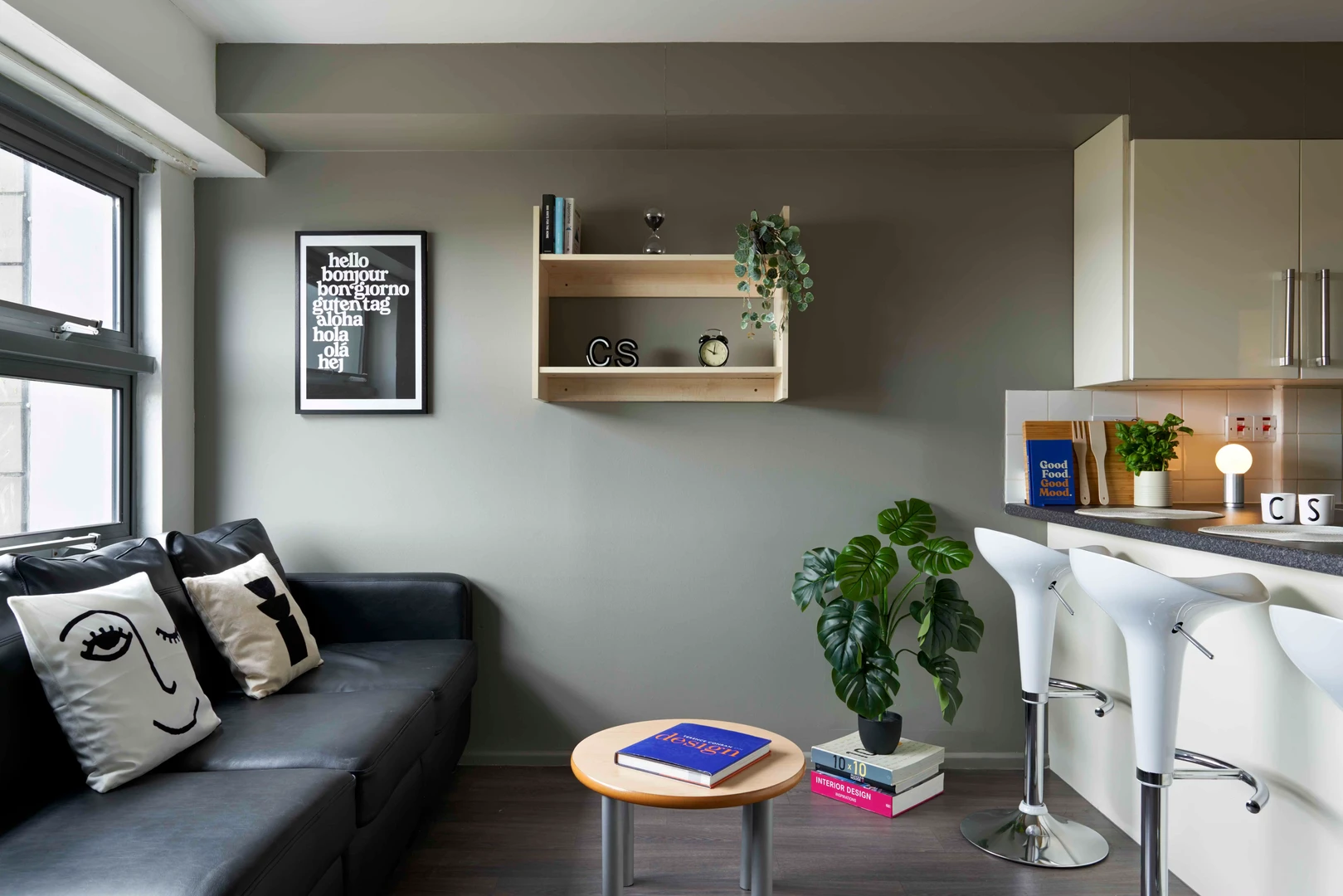 Student room in  with study area and shared facilities