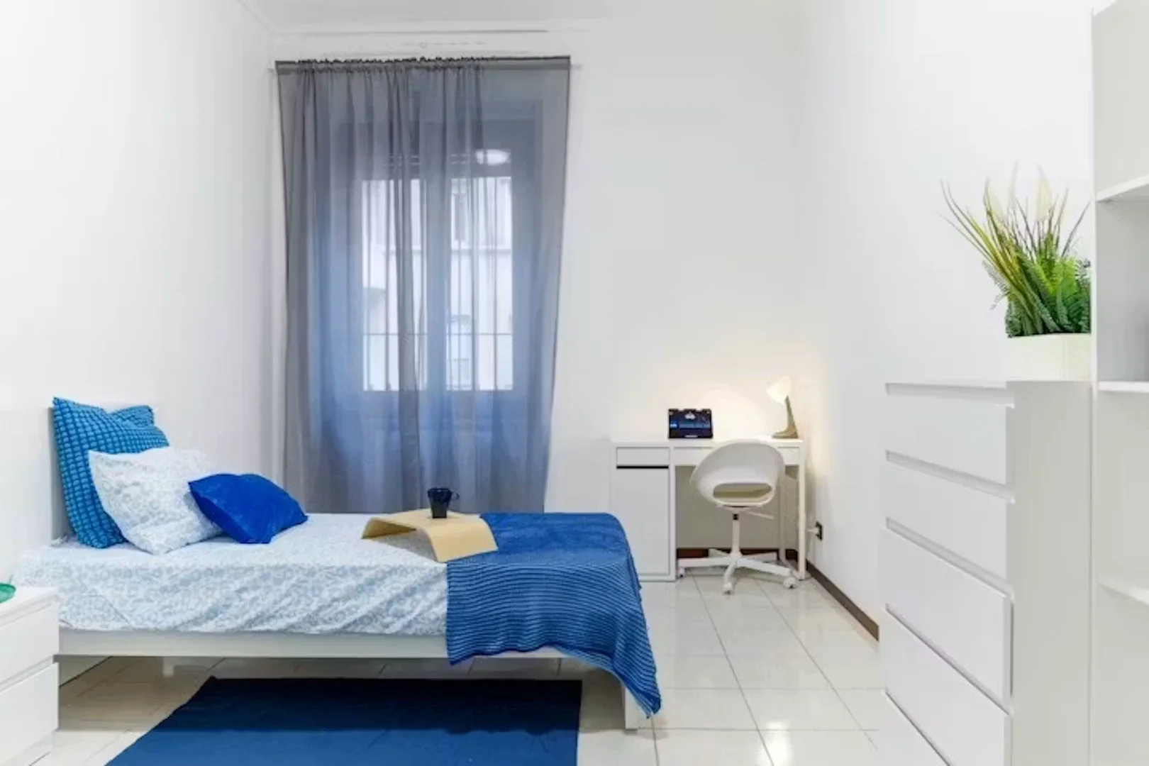 Habitación para estudiantes en con área de estudio y facilidades compartidas