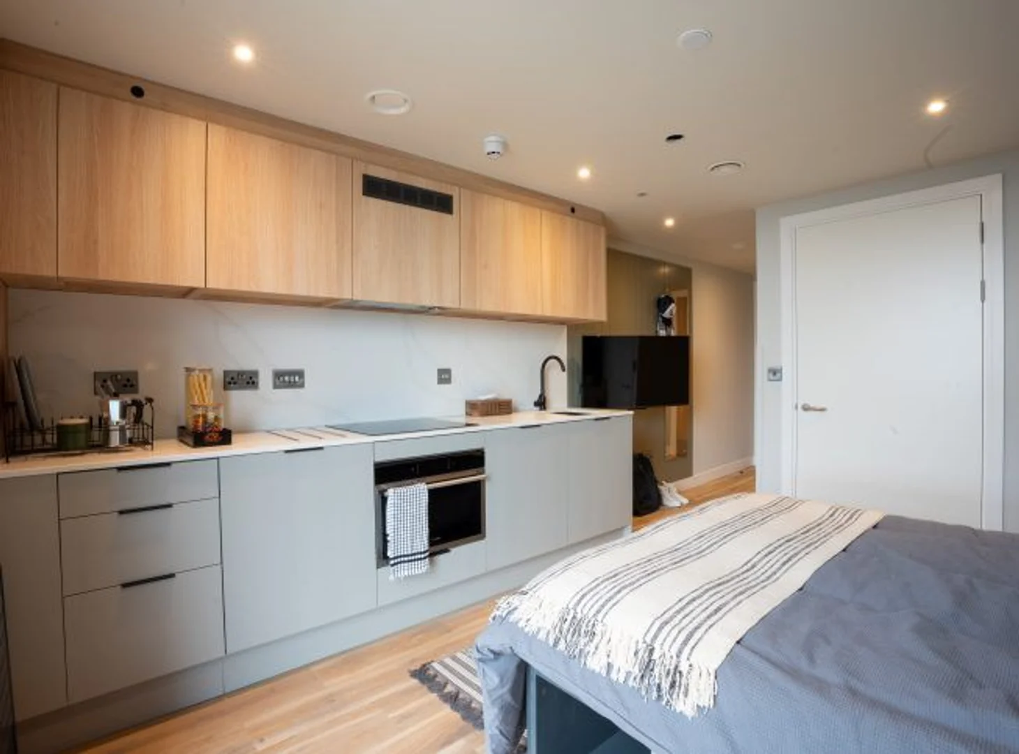Modern student studio with complete amenities in