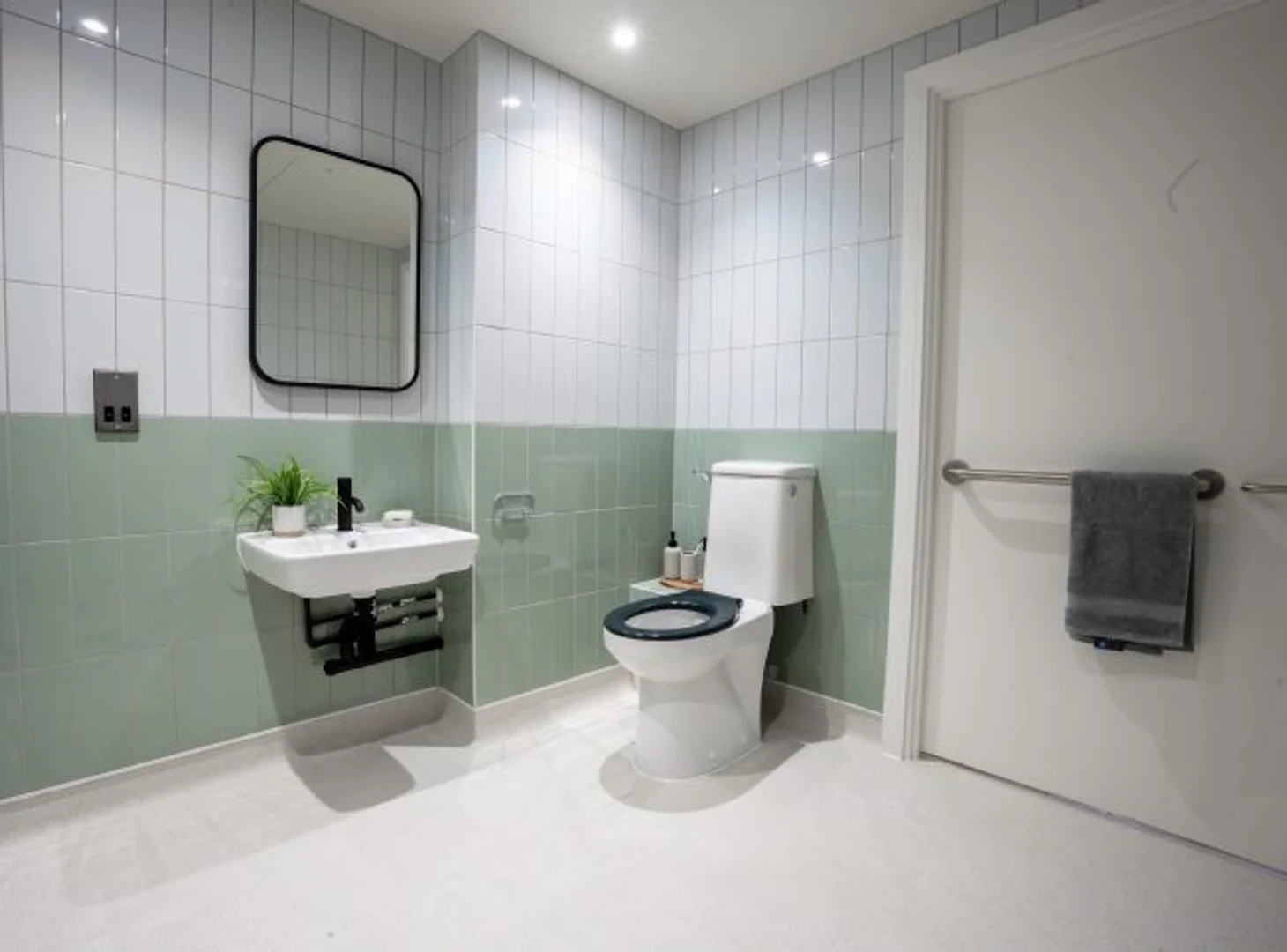 Minimalist student studio in with efficient layout