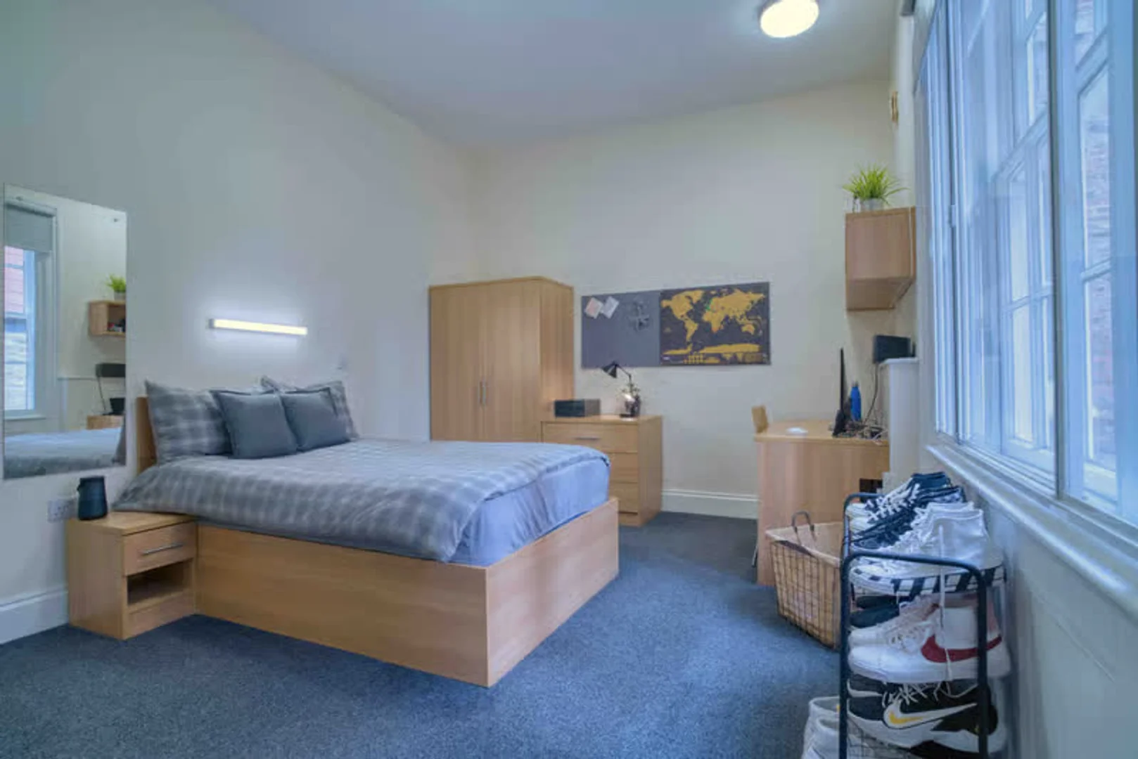 Student room in  with study area and shared facilities