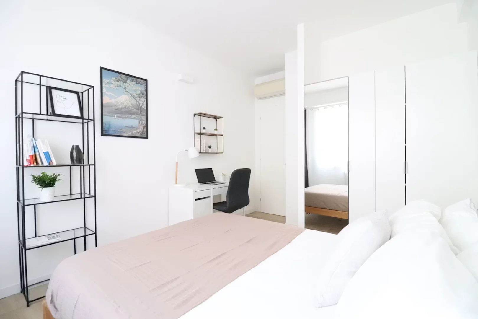 Student room in  with study area and shared facilities