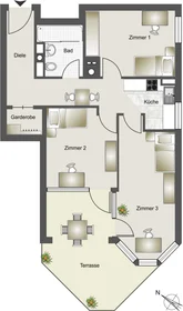 Private room at Varnhagenstraße 6/whg 3, 81241 München, Germania, image 4 of 4
