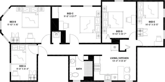Entire place in residence at 5, Oswald St., Unit D, Mission Hill, Boston, MA, 02120, image 12 of 17