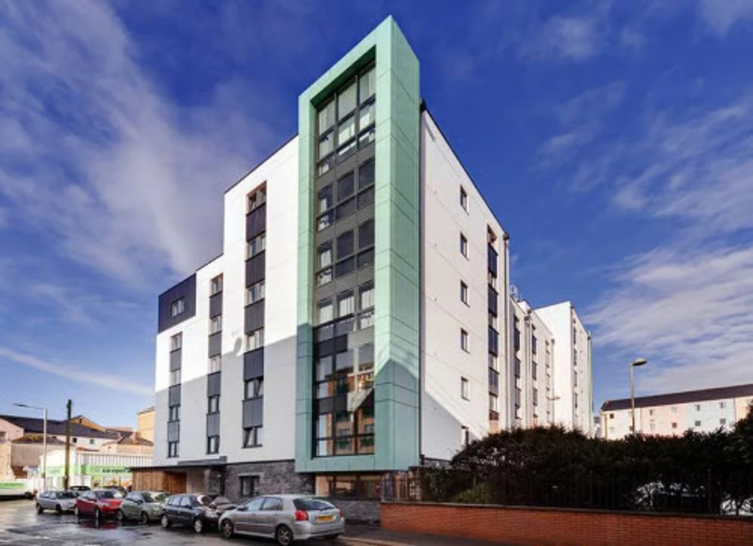 位于的学生公寓，配有学习区域和共用设施