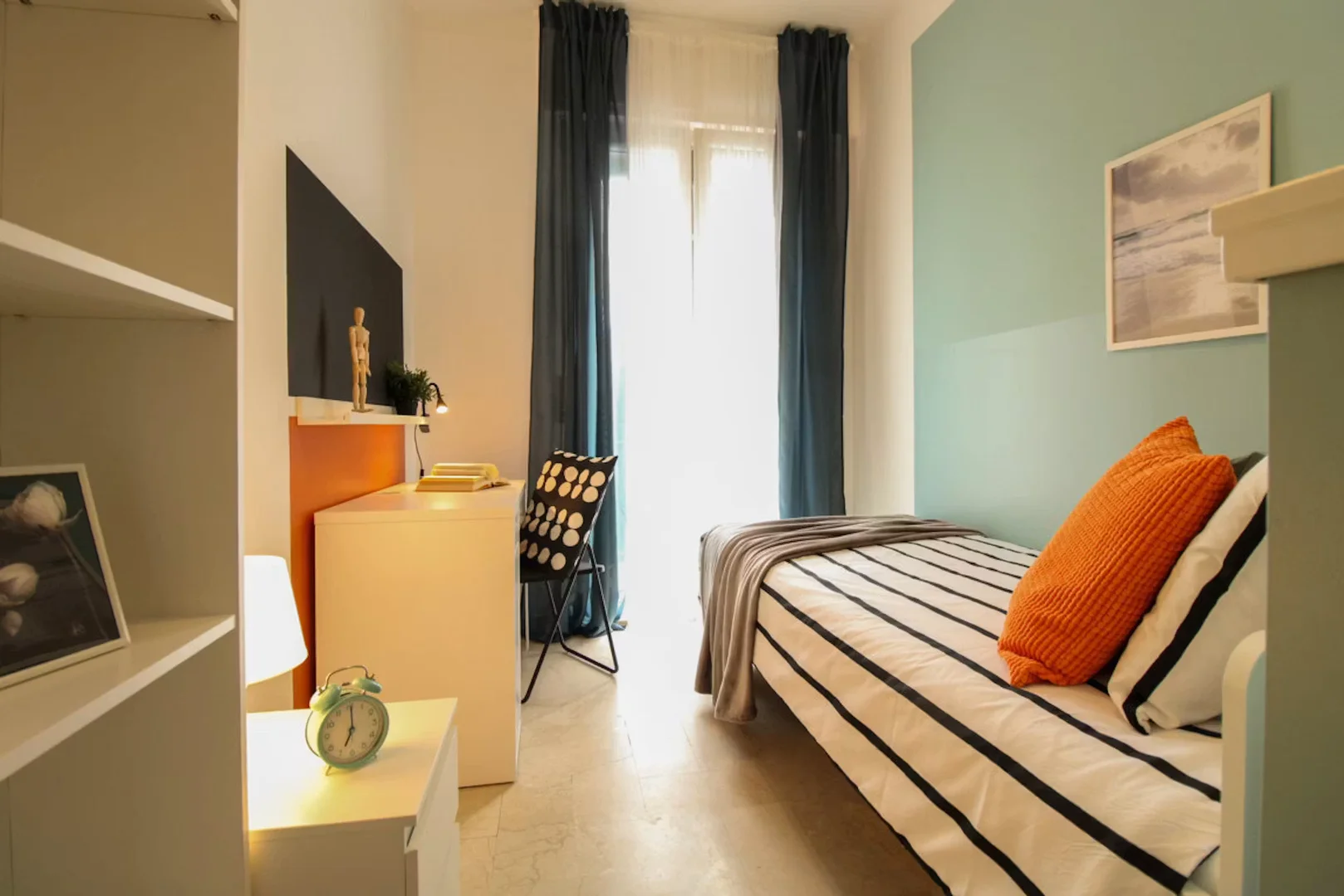 Student room in  with study area and shared facilities