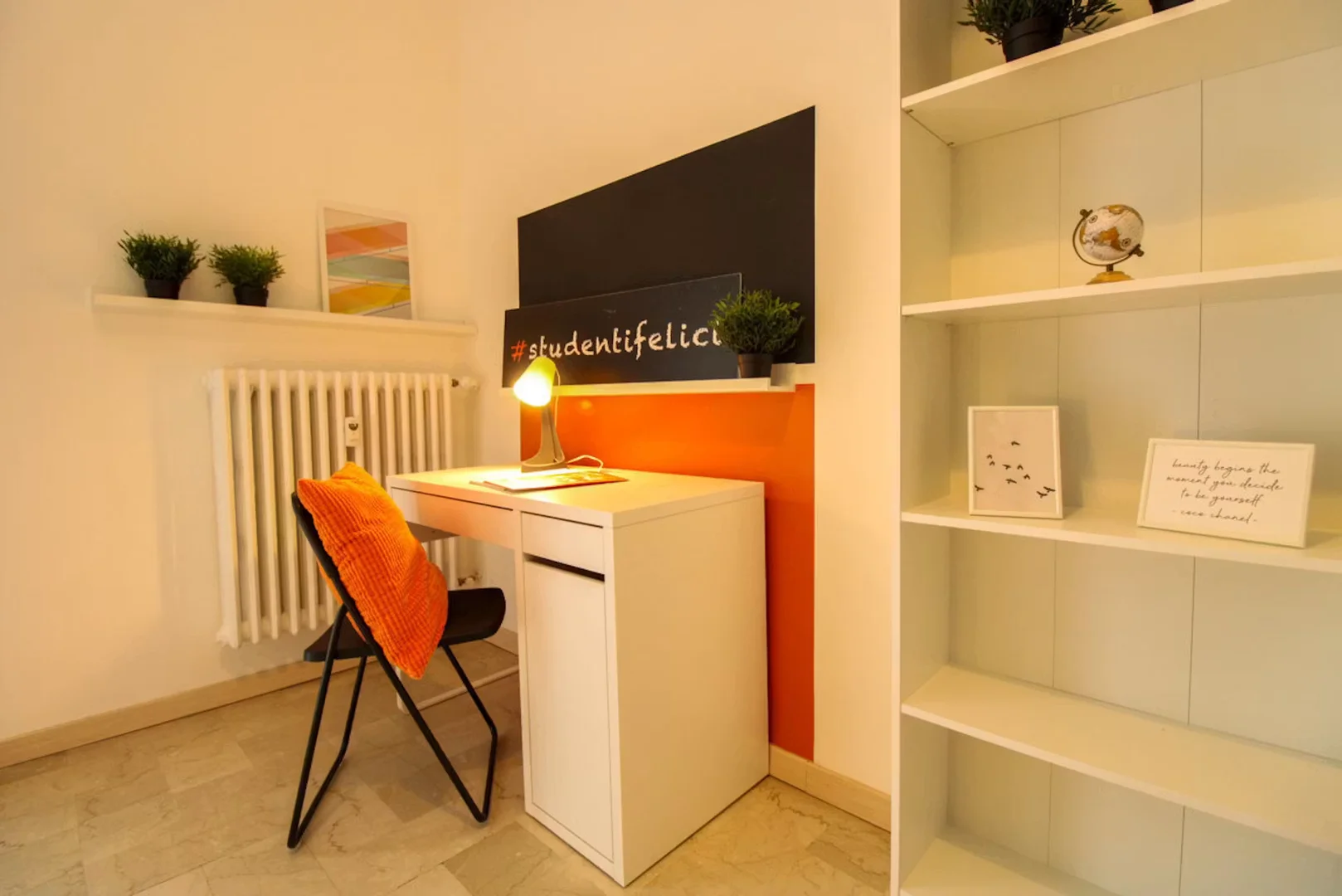 Bright and airy student room with easy university access in