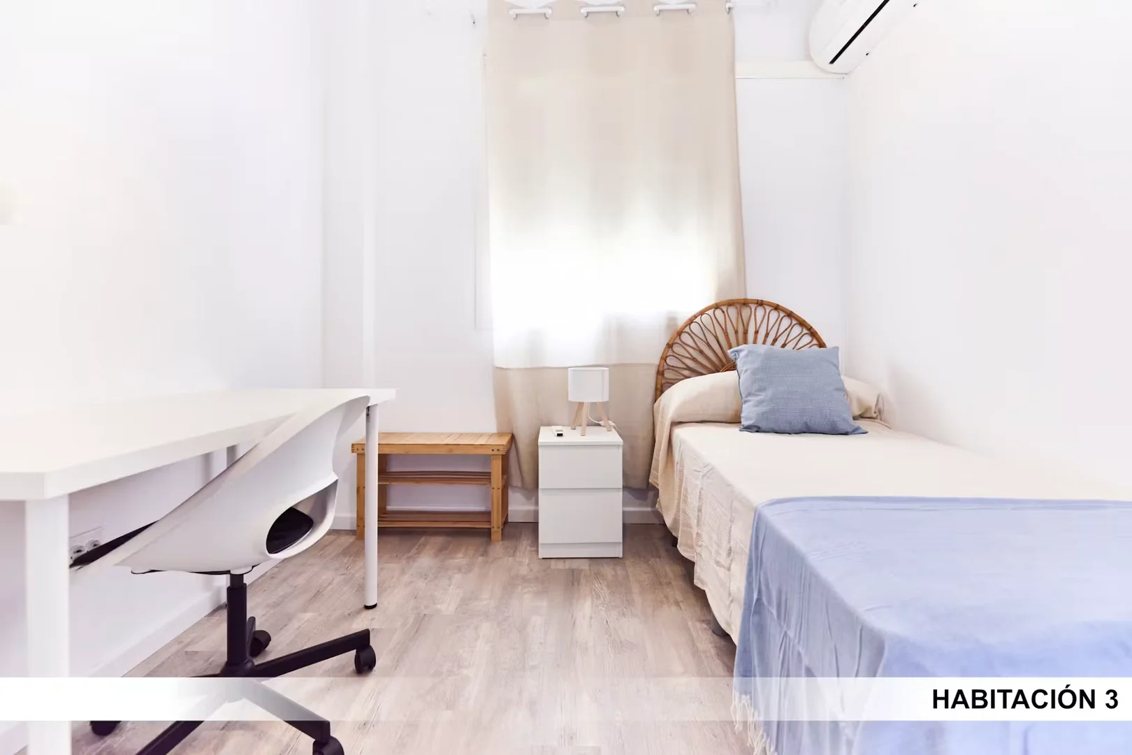 Affordable room for students with ample lighting in 