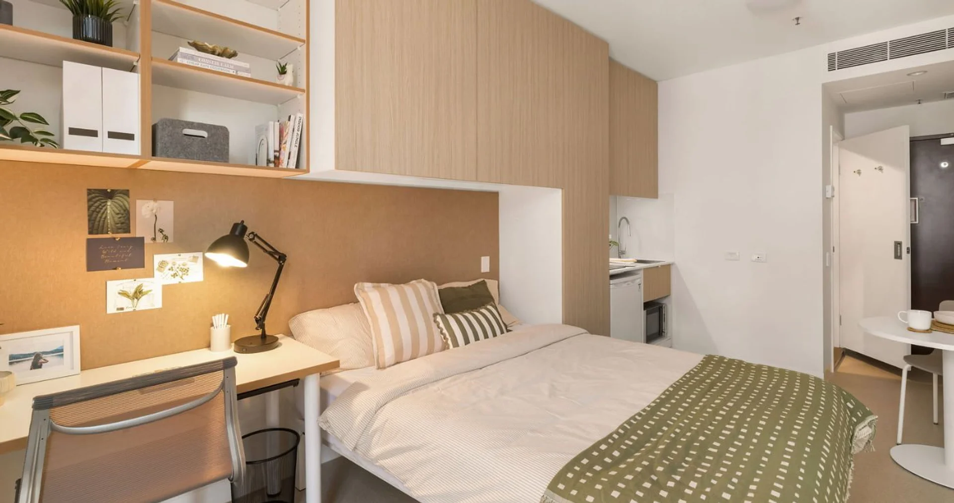 Minimalist student studio in  with efficient layout