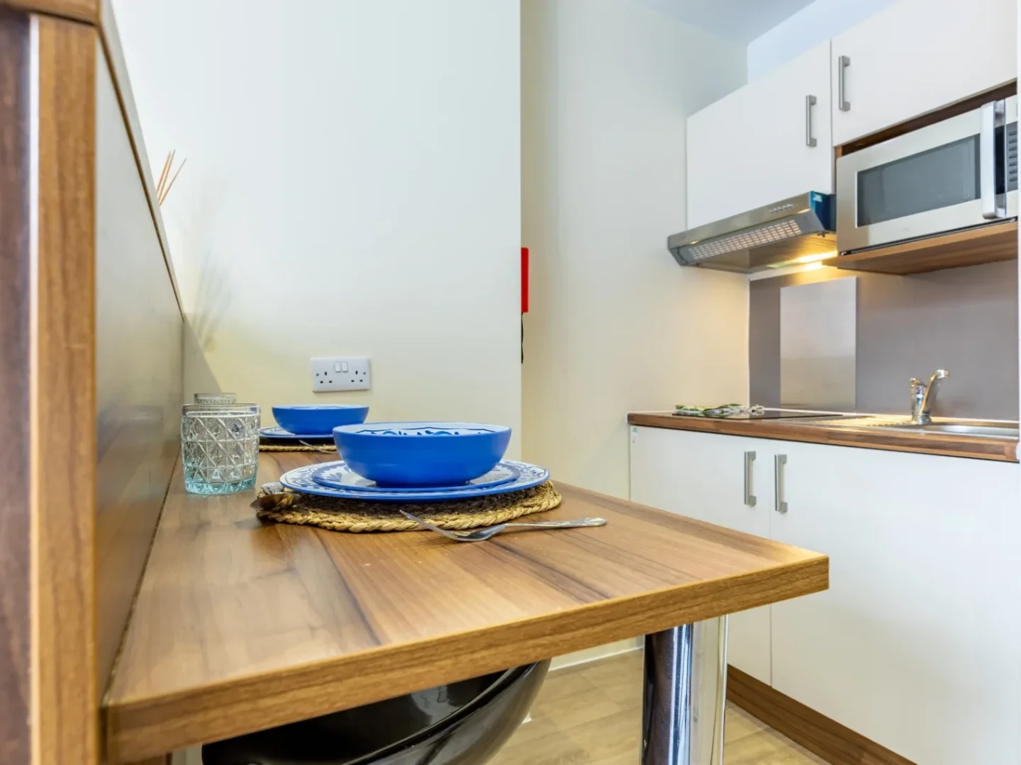 Affordable studio apartment with essential features in 