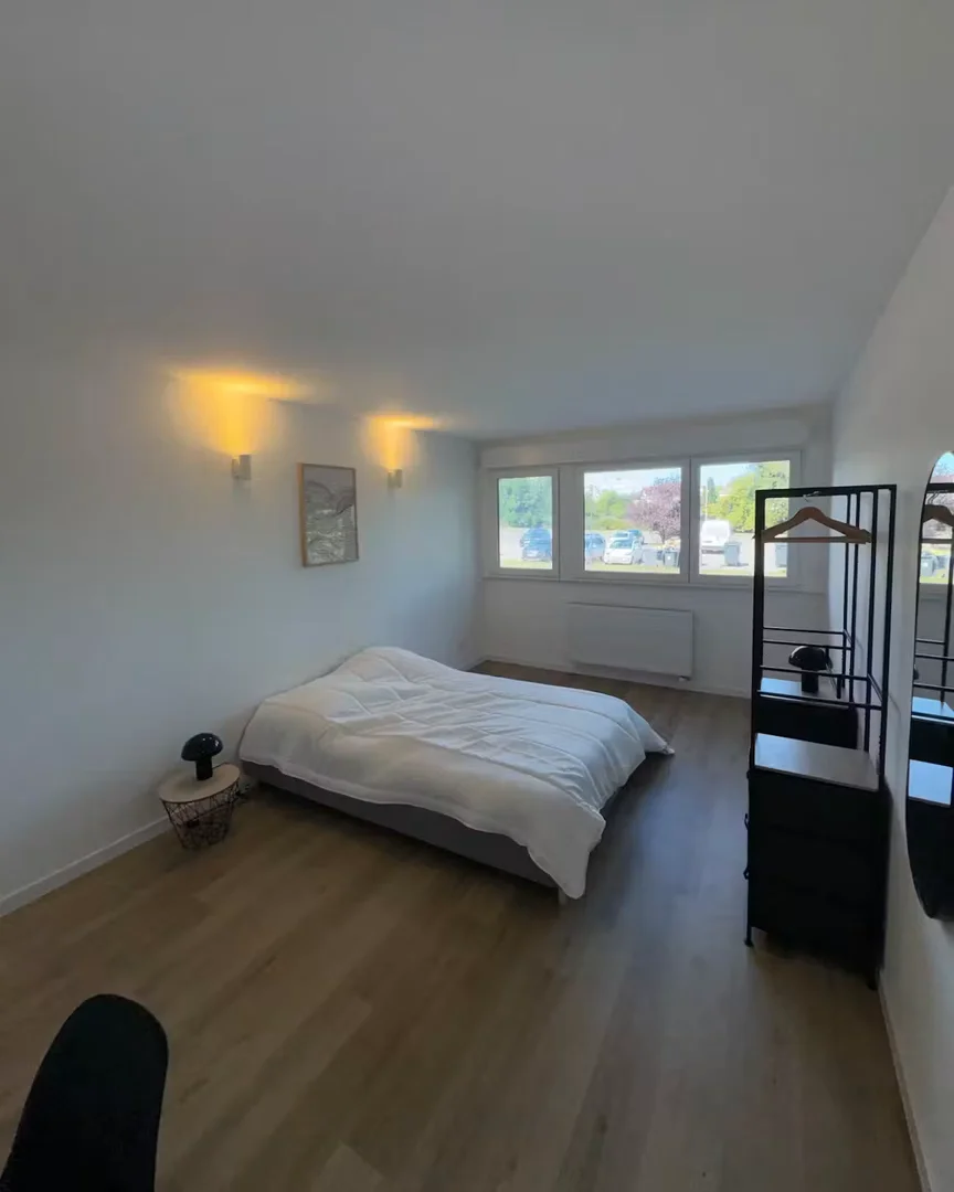 Stanza economica per studenti con ampia illuminazione in