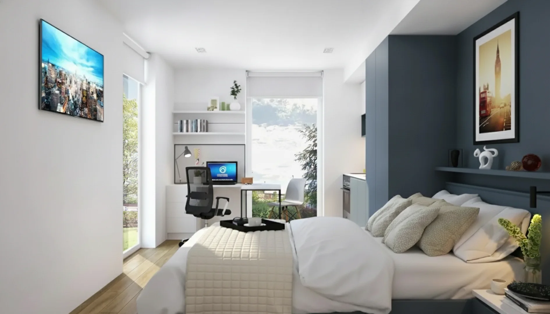 Bequemes Studio-Apartment für studentisches Wohnen in