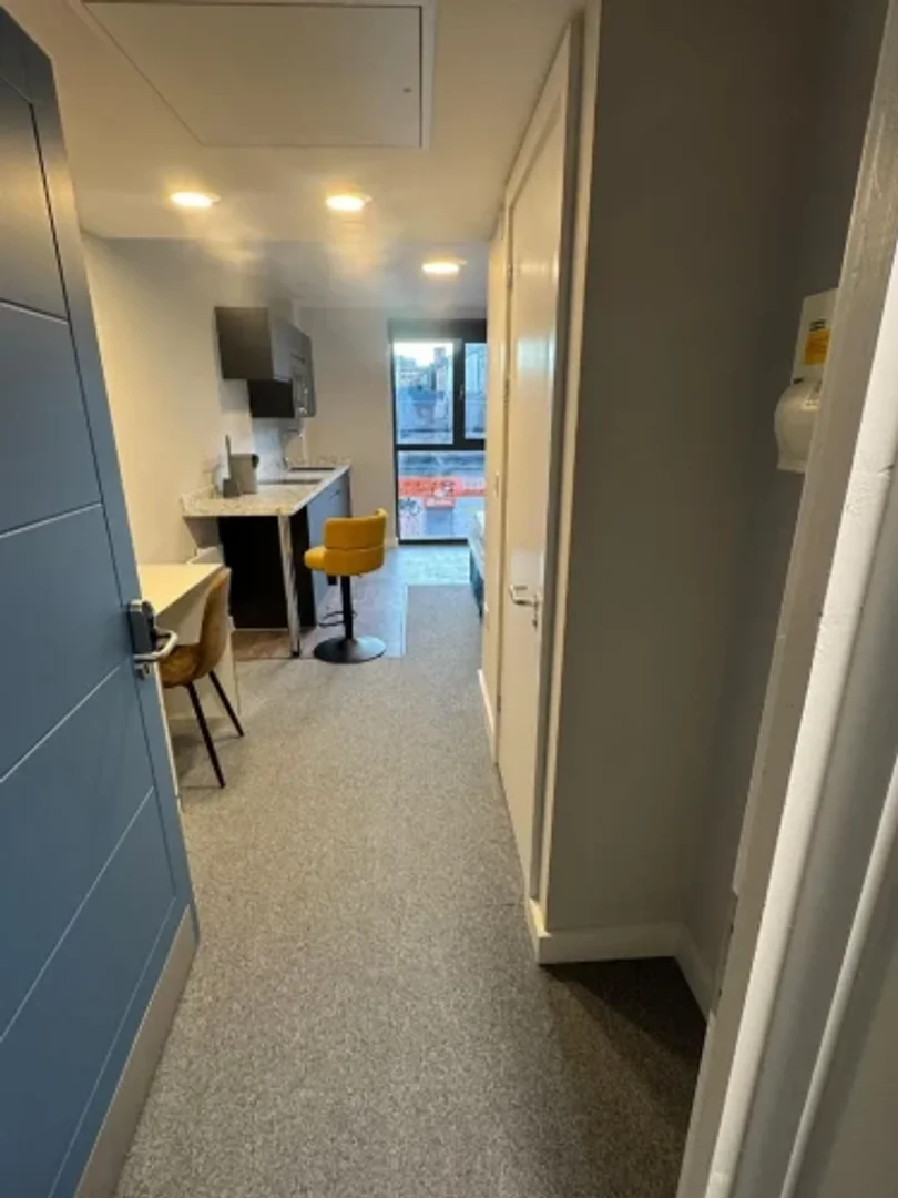 Student room in  with study area and shared facilities
