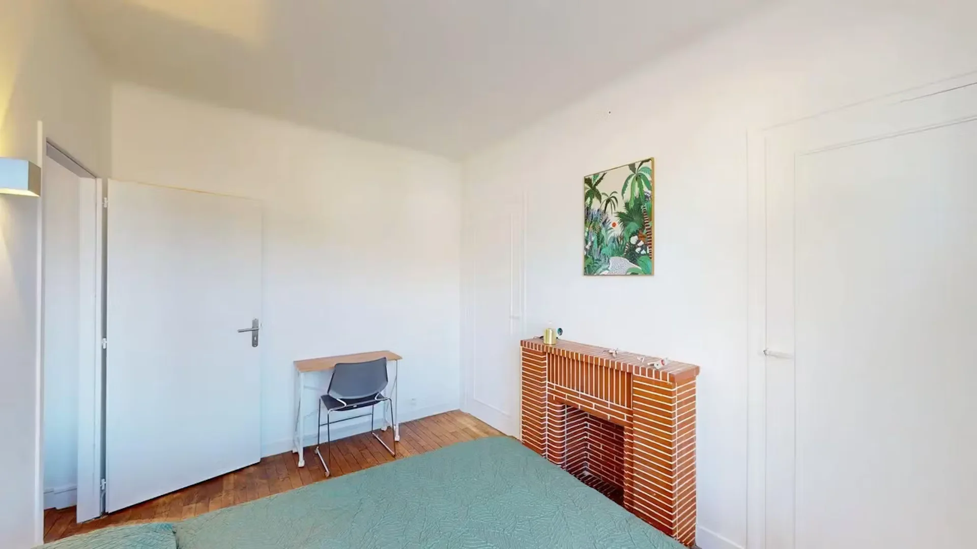 Habitación asequible para estudiantes con buena iluminación en 