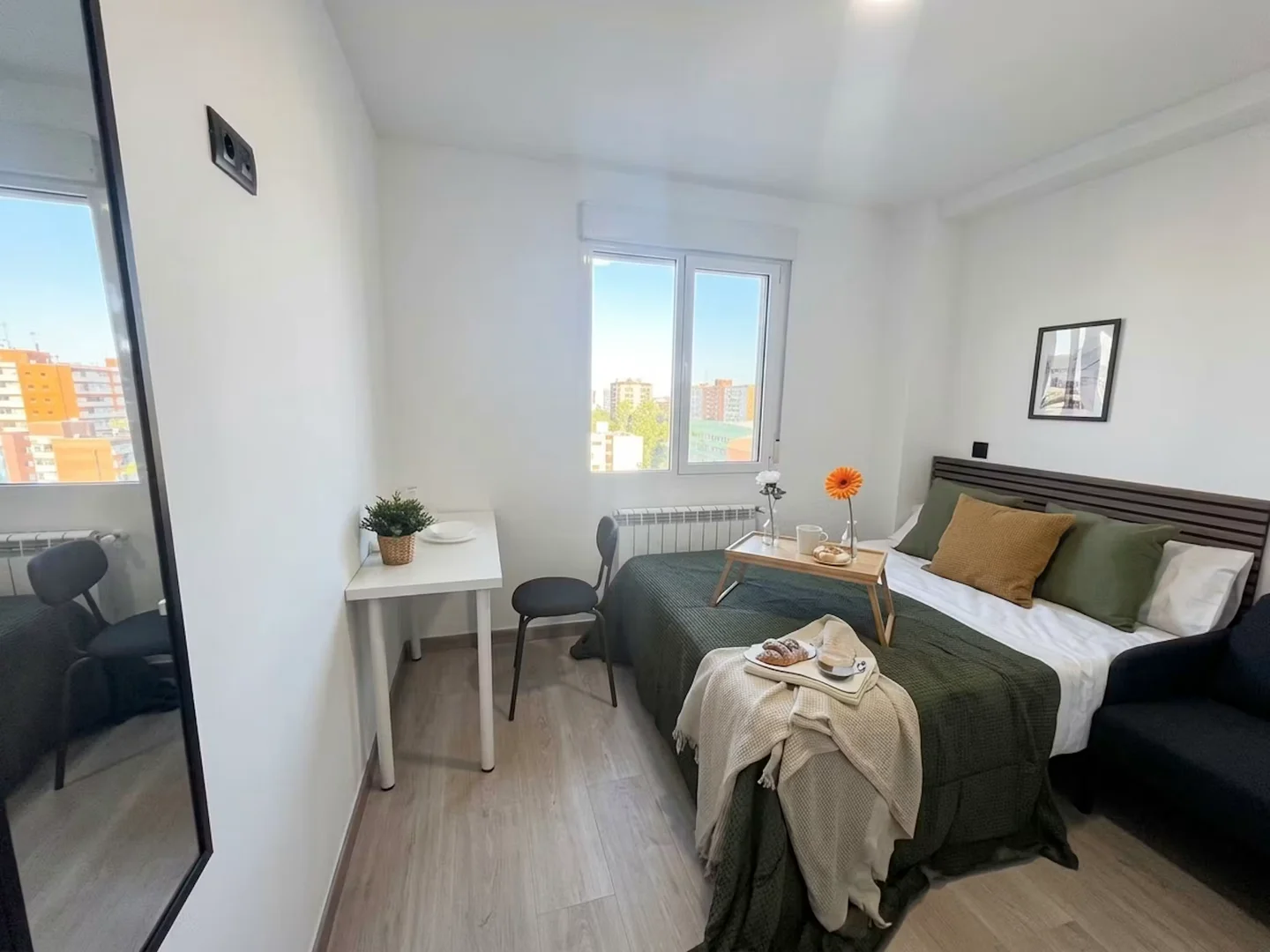 Student room in  with study area and shared facilities