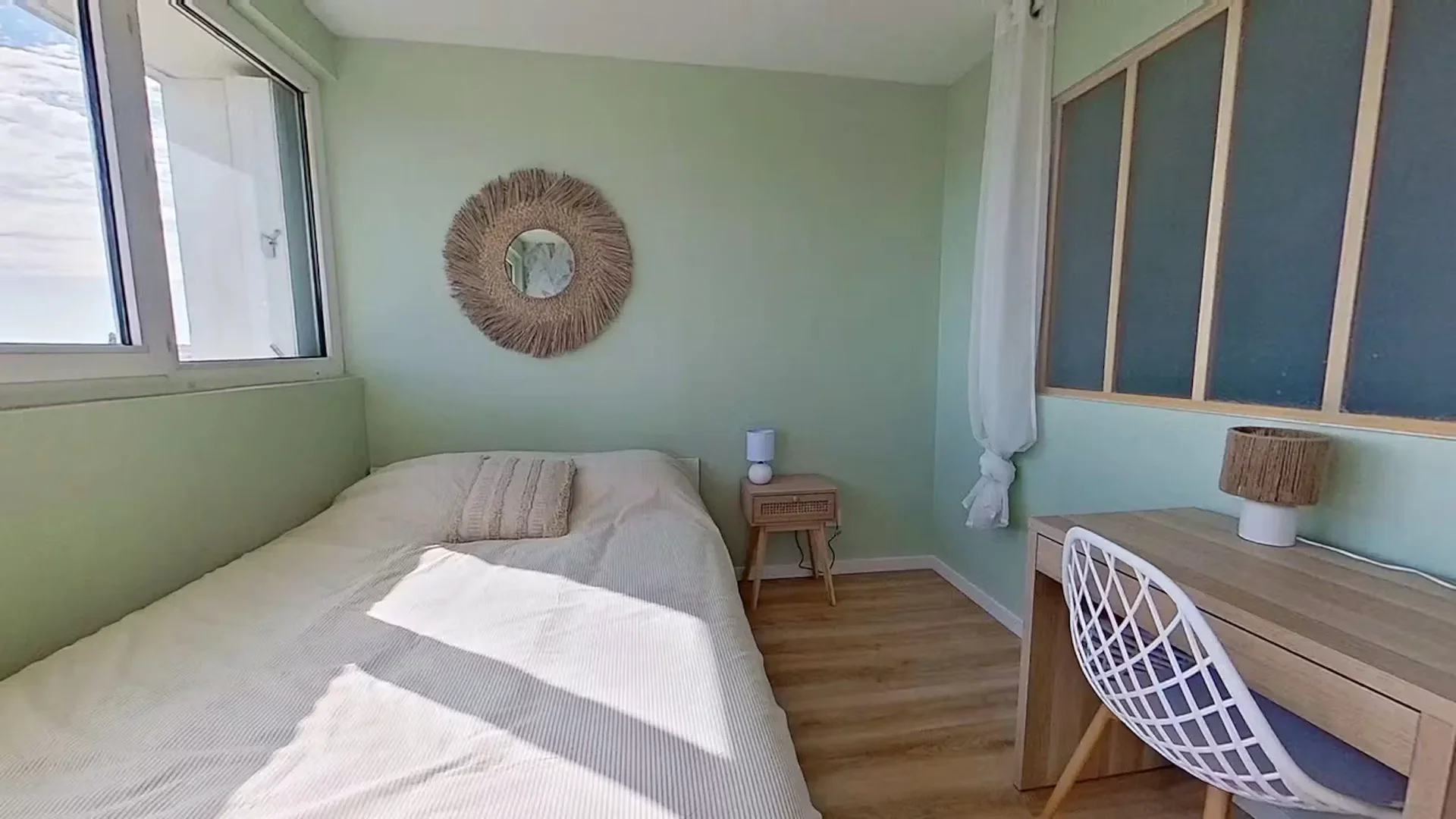 Affordable room for students with ample lighting in