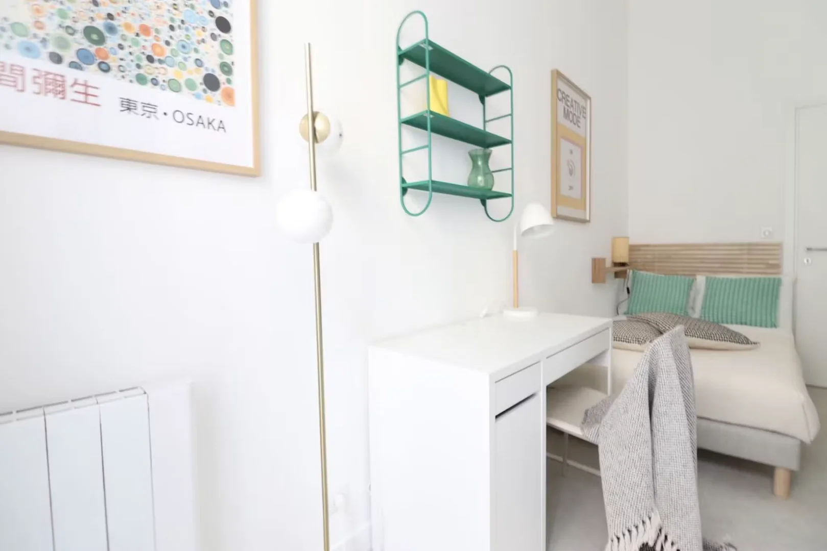 Habitación acogedora para estudiantes disponible en 
