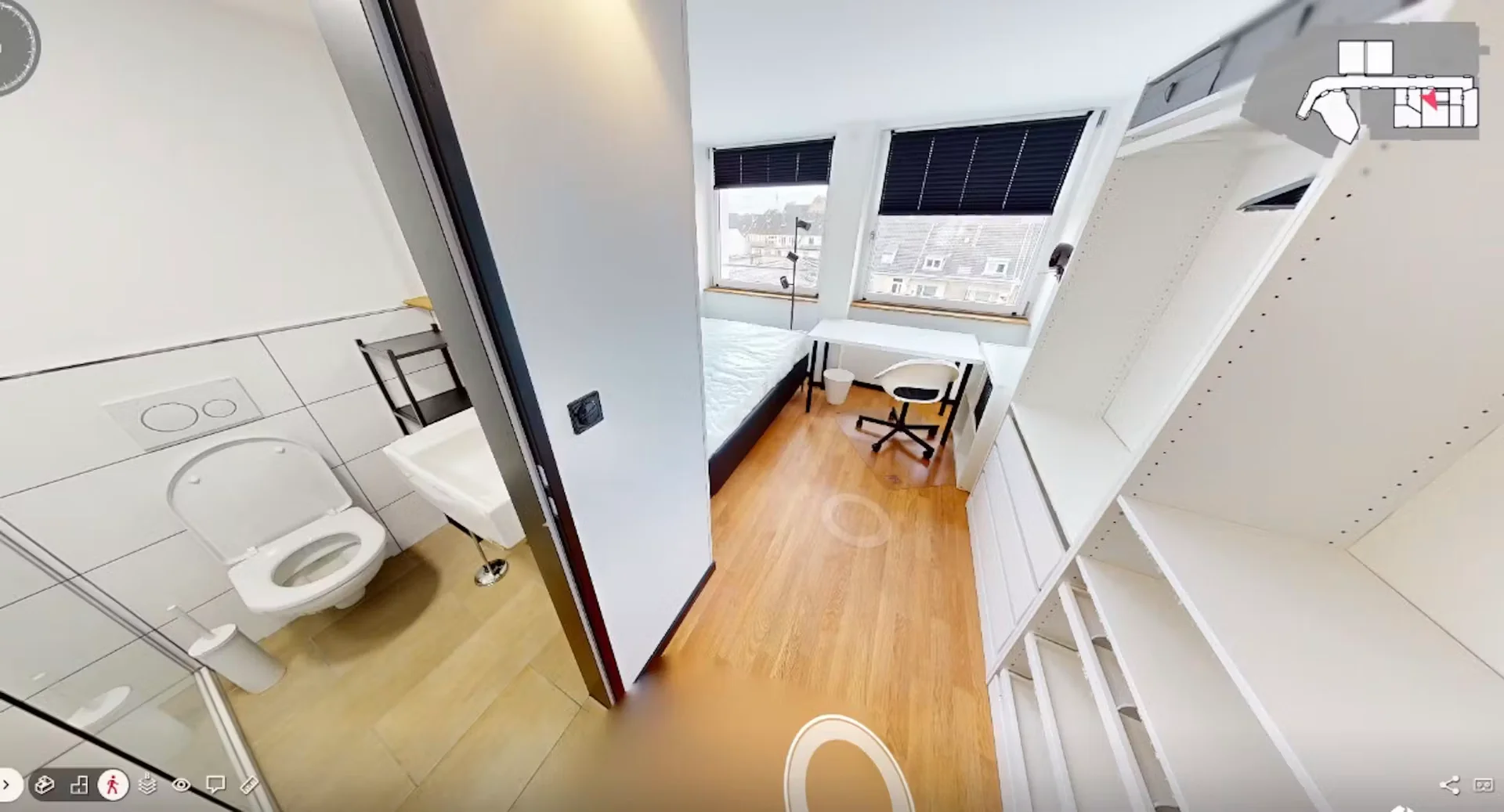 Chambre d'étudiant confortable et spacieuse dans 
