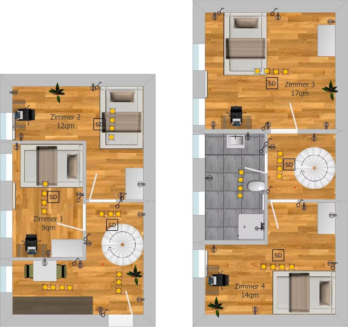 Room for rent in student apartment in , fully furnished