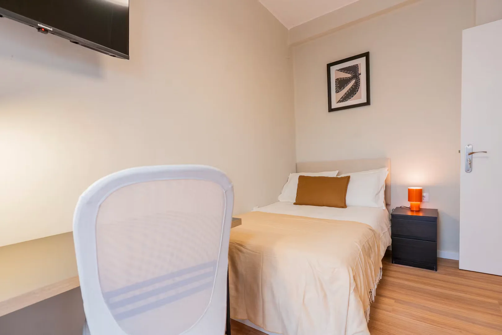Student room in  with study area and shared facilities