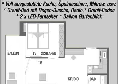 Stylowe mieszkanie typu studio w Mainz