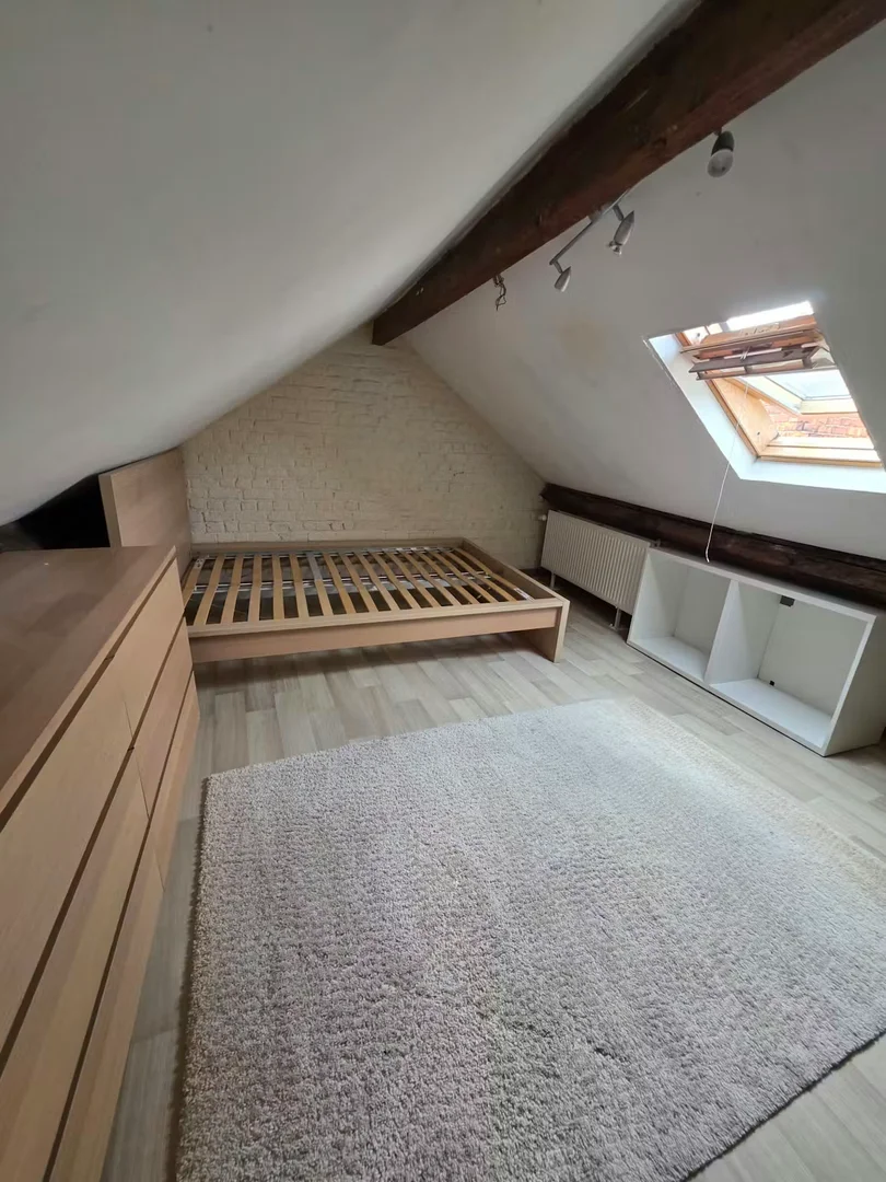 Chambre d'étudiant lumineuse et aérée avec accès facile à l'université dans