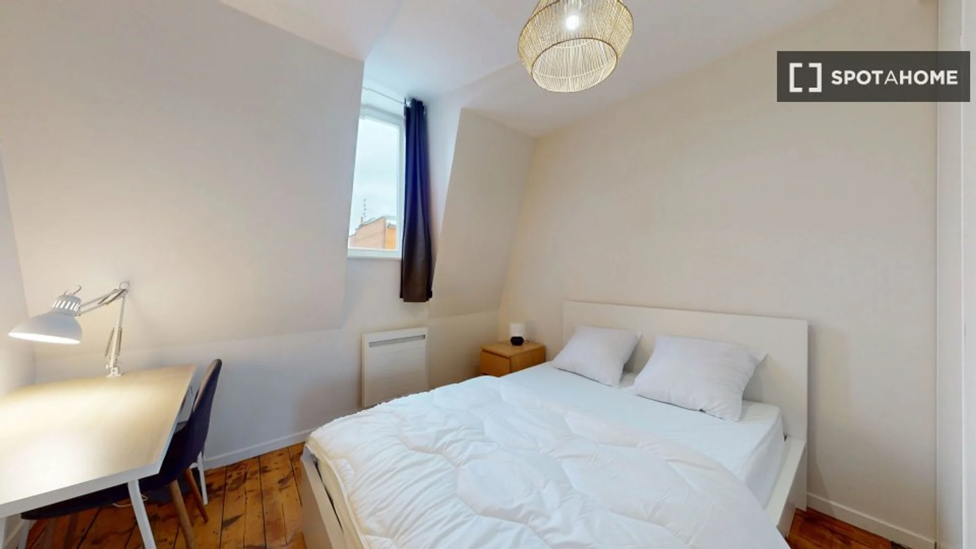 Affordable room for students with ample lighting in 
