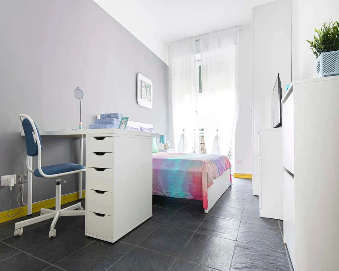 Affordable room for students with ample lighting in 