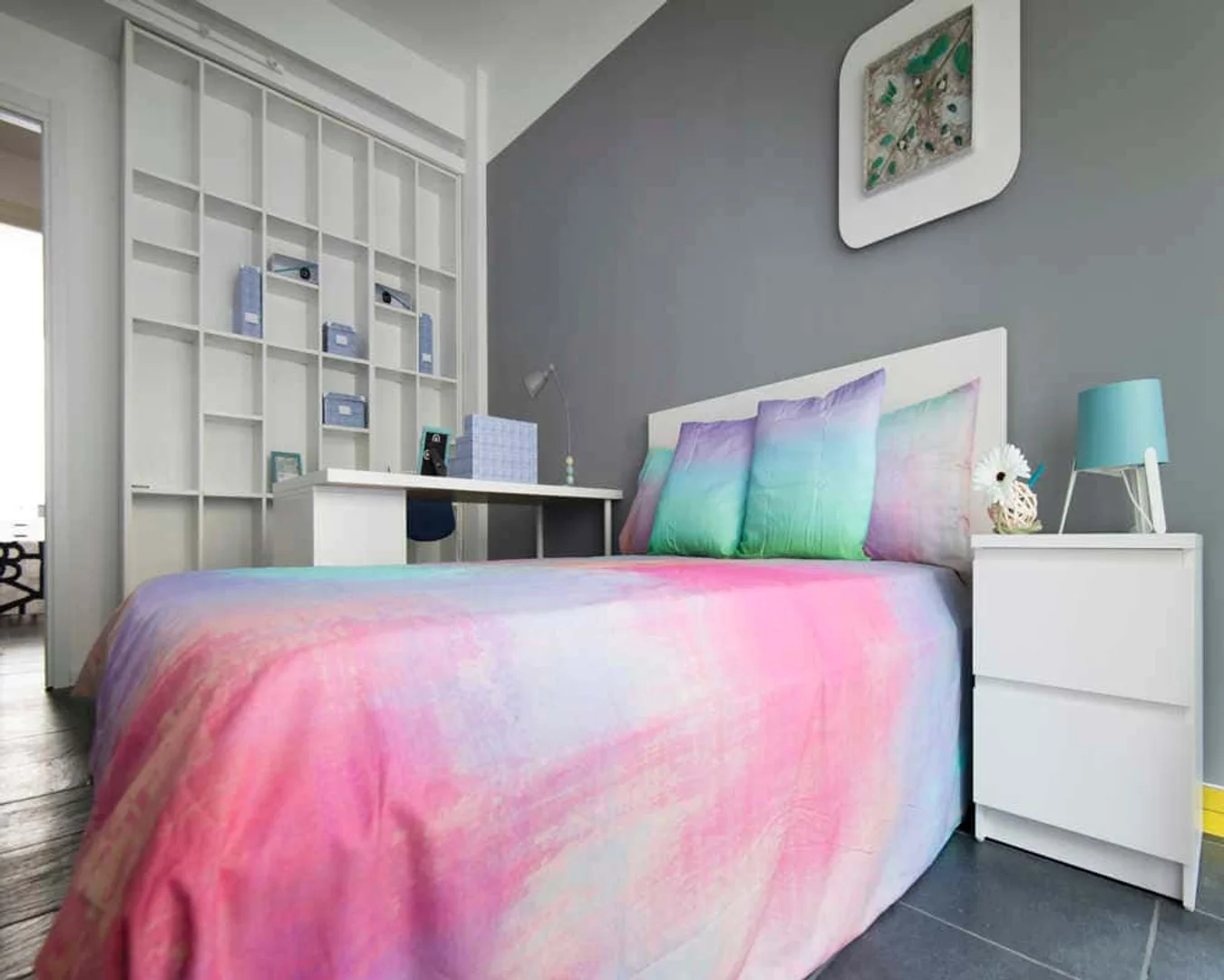 Student room in  with study area and shared facilities