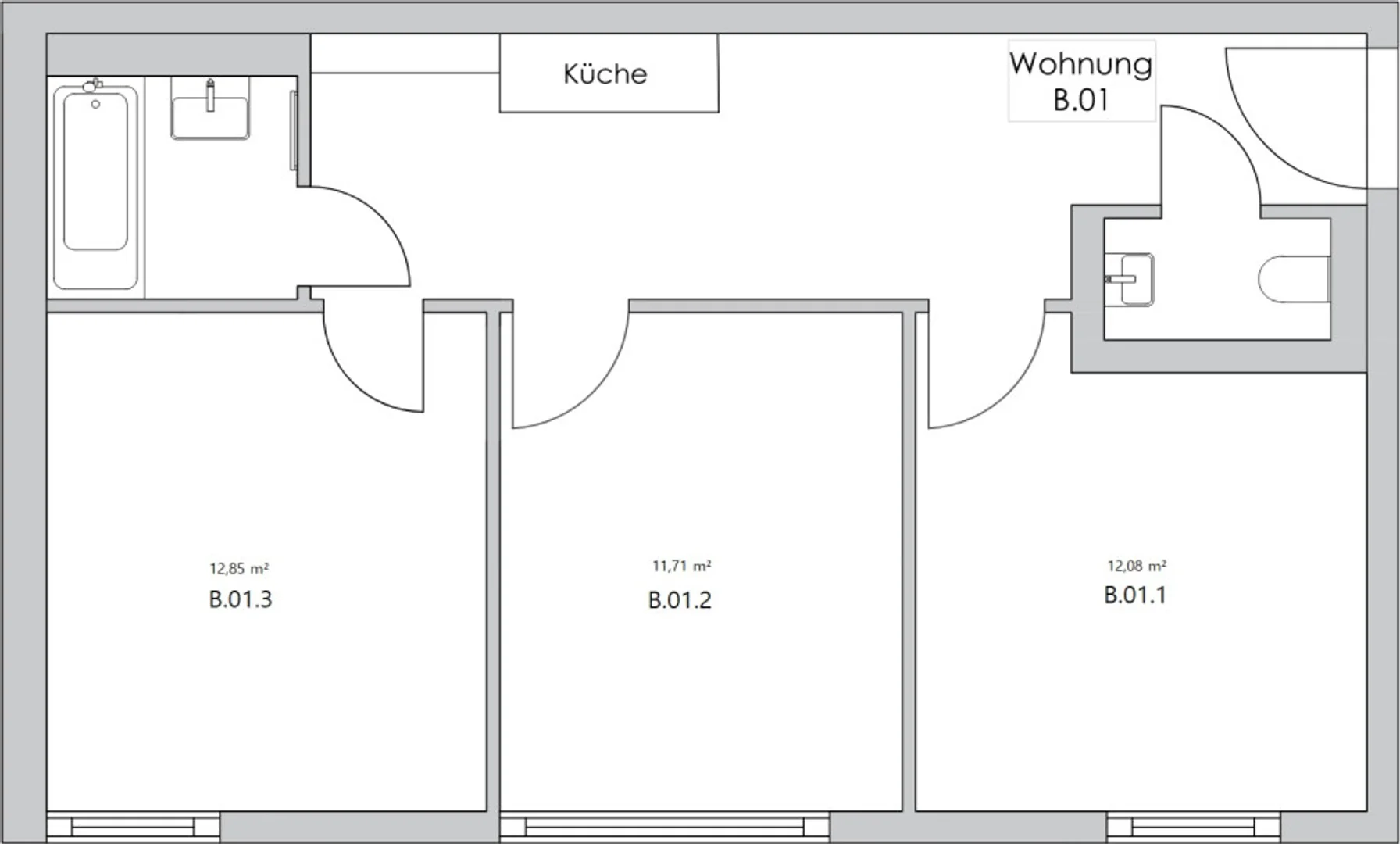 Funktionelles Studentenzimmer perfekt zum Studieren in