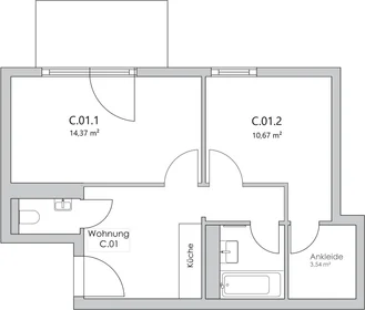 Privatzimmer in der Nazarethkirchstraße 51 (Aufgang C) , 13347 Berlin, Germany, bild 1 von 21
