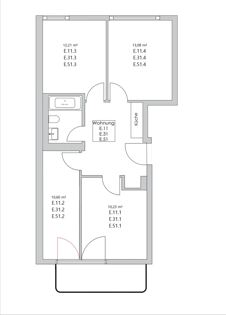 Quarto para alugar em apartamento de estudantes em , totalmente mobilado