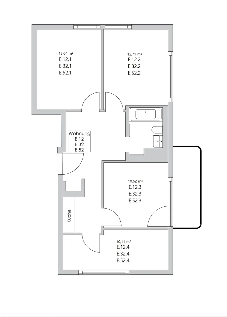 Quarto de estudante confortável e espaçoso em