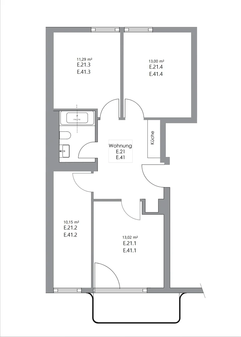 Quarto de estudante em  com área de estudo e instalações partilhadas