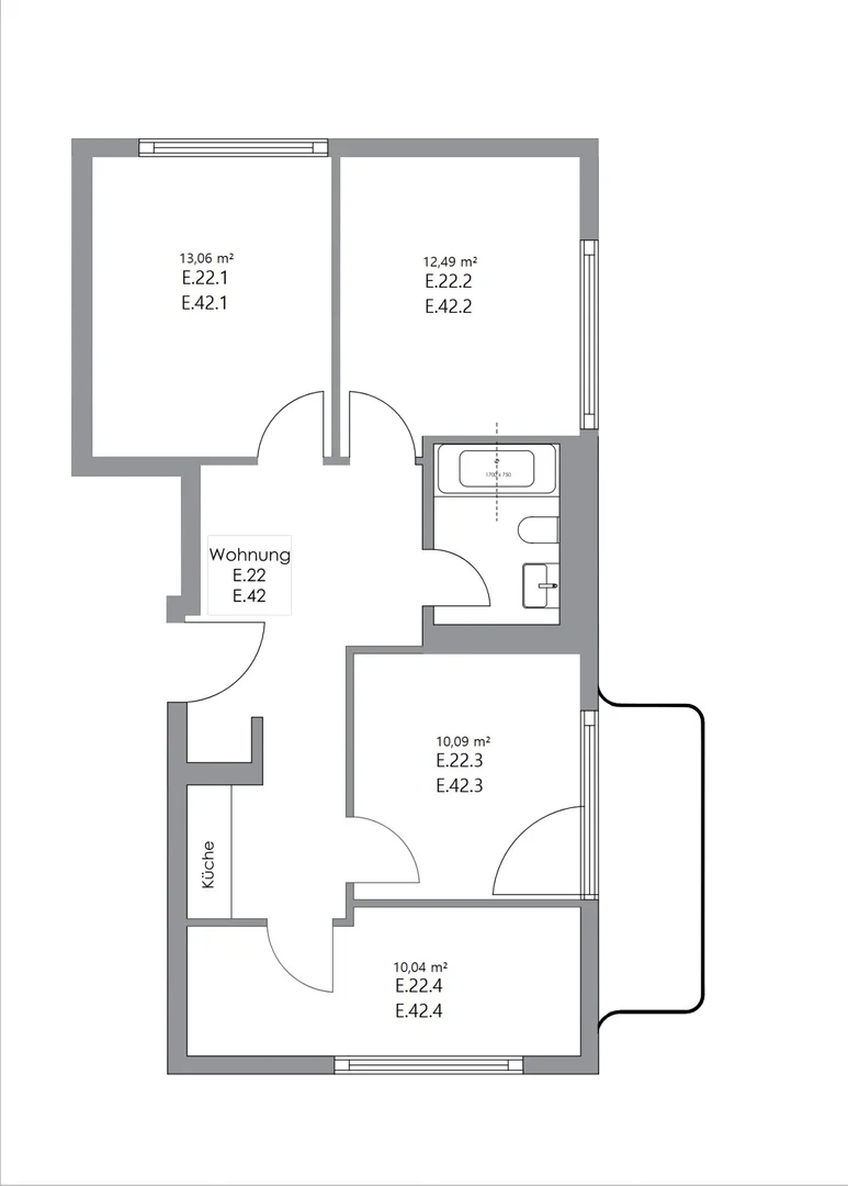 Komfortables und geräumiges Studentenzimmer in 