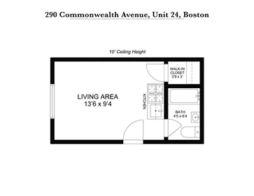 Studio in residence at 290, Commonwealth Ave., Unit 24, Back Bay, Boston, MA, 02115, image 5 of 32