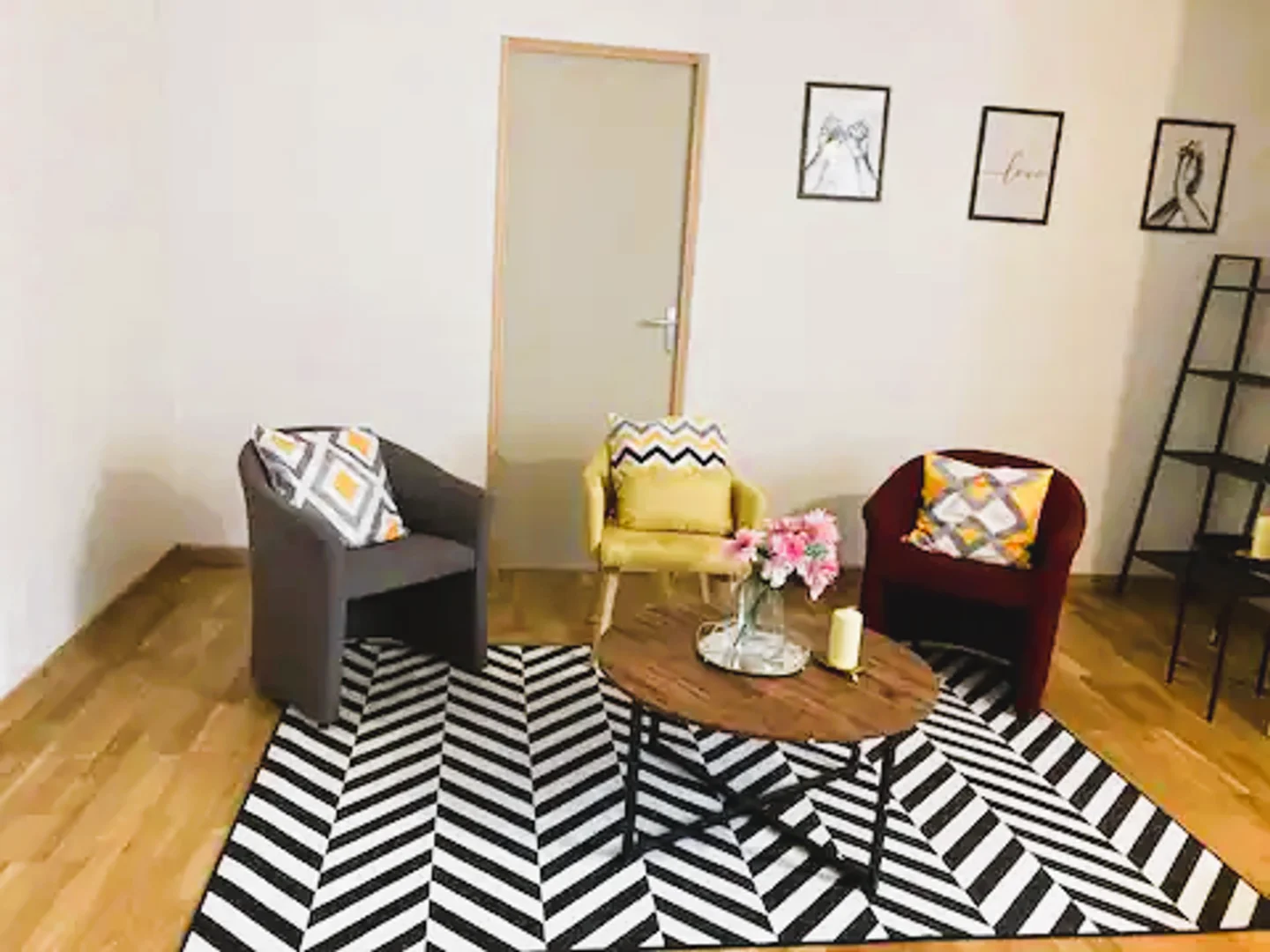 Student room in  with study area and shared facilities