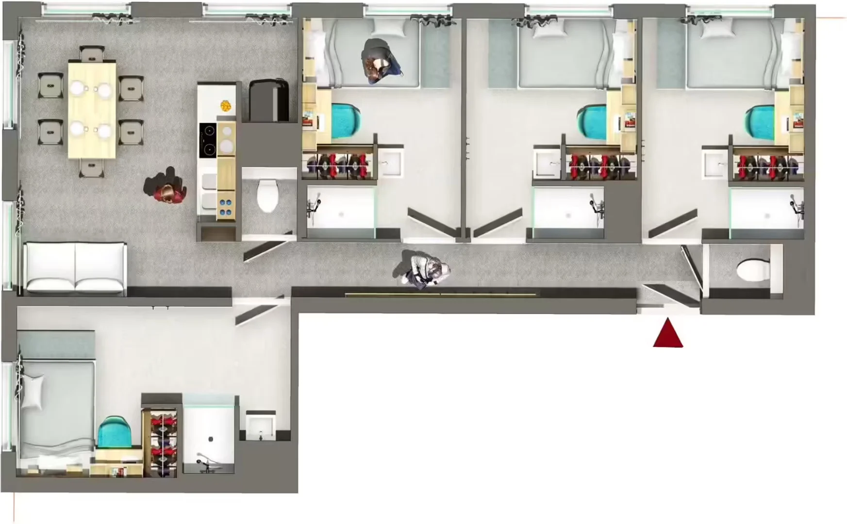 Funktionelles Studentenzimmer perfekt zum Studieren in 