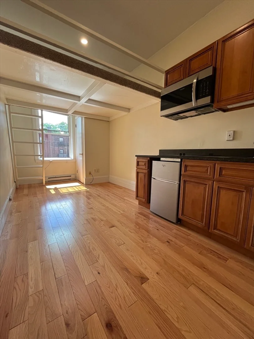 Affordable studio apartment with essential features in 