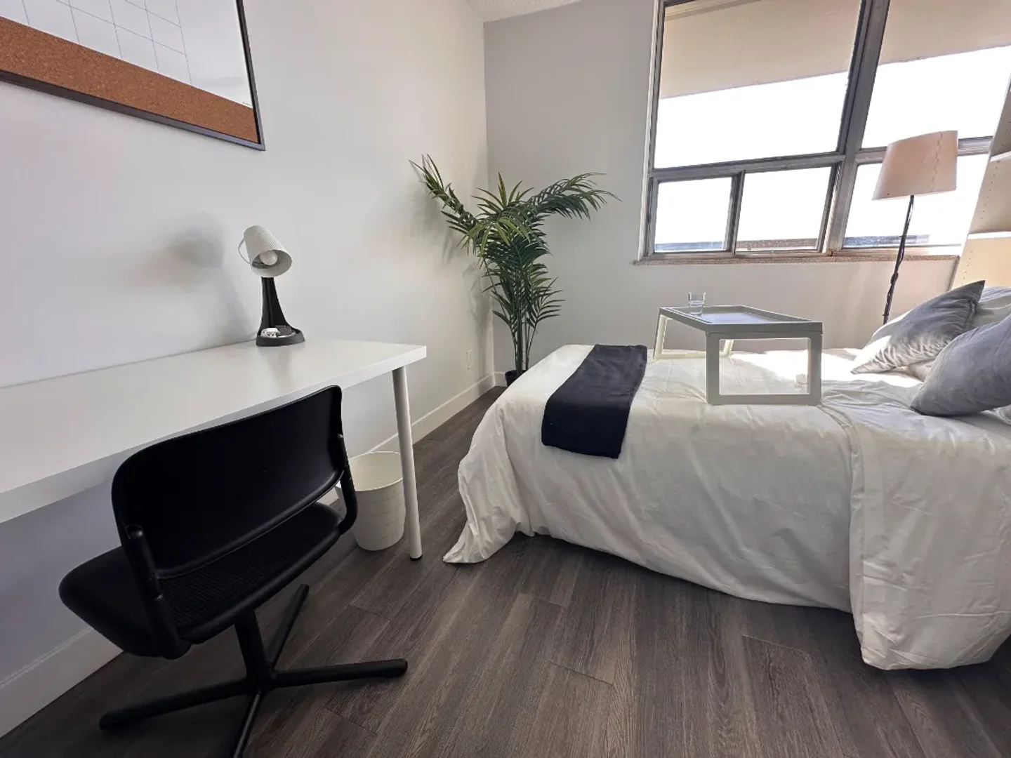Chambre abordable pour les étudiants avec un bon éclairage dans 