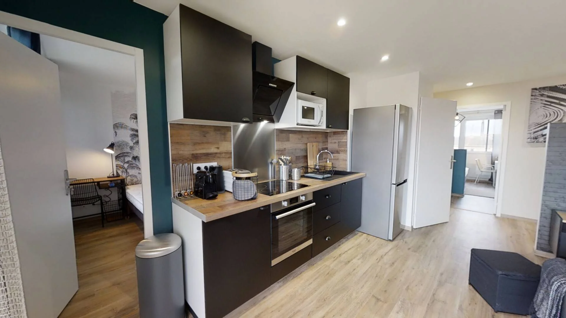 Quarto amigo do estudante em  com comodidades modernas